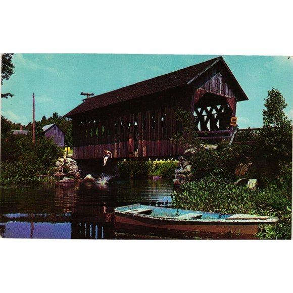 Black Water River Swimming Hole Andover New Hampshire Postcards Travel Vintage - Picture 1 of 3